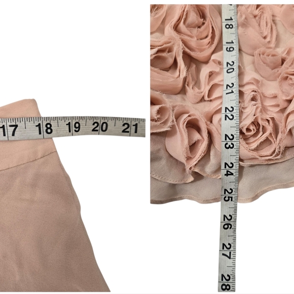 Talbots Blush A-Line Silk Skirt with Rosette Details - Picture 10 of 10